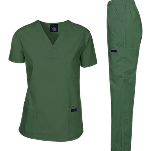 Classic V-Neck Scrub Set — Olive